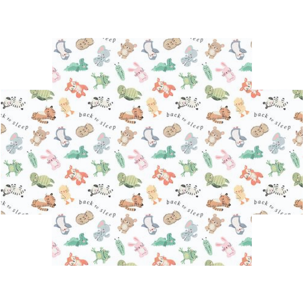 Animals Back to Sleep Crib Sheet